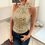 Dili Elegant Temperament Hanging Neck Sling Sling Vest Women's Clothing 2025 Spring And Summer