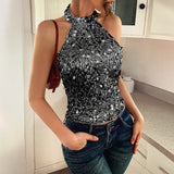 Dili Elegant Temperament Hanging Neck Sling Sling Vest Women's Clothing 2025 Spring And Summer