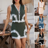 Dili 2025 Spring/Summer Leisure Bohemian Holiday Style Geometric Bumpy Short Trouser Skirt Women's Clothing