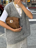 Dili Casual Simple Button Vest Vest Wool Women's Clothing 2025 Autumn And Winter