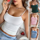 Dili 2025 Spring/Summer New Y2K Sexy Hottie Wind Solid Color Knitted T-Sling Suspension Women's Suspension