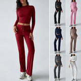 Dili 2025 Autumn And Winter Y2K Casual Sports Style Long-Sleeved Top With Trousers Suit Woman