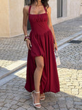 Dili Elegant Wind Hanging Neck Tectoral Girded Long Dress Dress Dress Women's Dress 2026 Summer