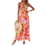Dili Dress 2025 Spring And Summer Leisure Holiday Print Sling With Broken Flowers Dress