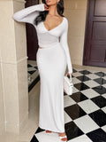 Didi Y2K Long-Sleeved Body-Suited Ass Dress Women's Dress 2025 Autumn And Winter