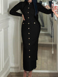 Dili Elegant Temperament High-End Bag Hip Dress Dress Women's Dress 2025 Autumn And Winter