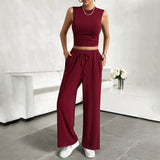 Dili Women's Clothing 2025 Spring And Summer City Casual Solid Color Coat Vest Trousers Set