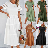 Dili Women's Clothing 2025 Spring And Summer Pure Temperament To Take The Hollow Dress Woman