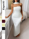 Dili Elegantly Tied With Solid-Colored Ass Tos Dress Women's Dress 2025 Autumn And Winter