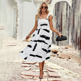Dili Independent Sling Short-Sleeved Dress 2025 Spring And Summer Temperament Elegant High Waist Thin