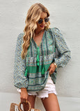 Independent Research And Development Design Temperament Bomichian Holiday Sweater Color Print Four Seasons Shirt Shirt Woman