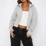 Dili Senior Simple Fashion Long-Sleeved Pure Color Wool Weaving Women's Clothing 2025 Autumn And Winter