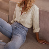 Dili Casual Fashion Long-Sleeved Open-Sleeved Shirt Women's Shirt Women's Clothing 2026 Summer