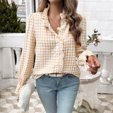 Dili 2025 Autumn/Winter Top Women's French-Colonled Button Shirt
