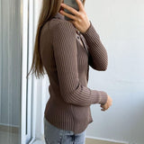 Dili Casual Simple Solid Long-Sleeved Shirt Wool Women's Clothing 2025 Autumn And Winter