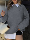 Dili Leisure Vacation Weaving Long Sleeve T-Shirt Sweater Women's Winter 2025
