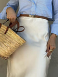 Dili Fashion Style Solid-Colored Bag Hip Skirt Dress Half-Dress Skirt Women's Dress 2025 Autumn And Winter