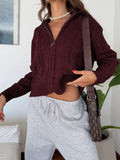 Dili Leisure Commuting Wind Long-Sleeved Pure Color Sweater Women's Wool Weaving Women's Clothing 2025 Autumn And Winter