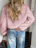 Dili Casual Solid Color Sweater Coat Women's Clothing 2025 Autumn And Winter