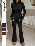 Dili Y2K Sports Zipper T-Shirt Yoga Pants Set Women's Clothing 2025 Autumn And Winter