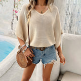 Didi Women's Wearberries 2025 Spring And Summer Leisure Loose Hollow Sweater