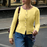 Dili Casual Simple Long-Sleeved Button Bottom Shirt Weaving Women's Clothing 2025 Autumn And Winter