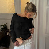 Dili Elegance Temperament Wool Long-Sleeved T-Shirt Sweater Women's Clothing 2025 Autumn And Winter