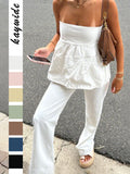 Dili Casual Vacation T-Mblade Blouse Straight Trousers Set Women's 2025 Autumn And Winter