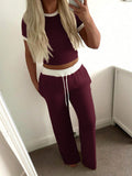 Dili Casual Style Short-Sleeved T-Shirt Casual Pants Two Sets Of Women's Clothing 2025 Autumn And Winter