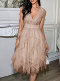 Dili Temperament Elegant Style Lace Short-Sleeved Women's Skirt Dress Women's Dress 2025 Autumn And Winter