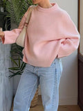 Dili Casual Wool Woven Solid Color Long-Sleeved Sweater Women's Clothing 2025 Autumn And Winter
