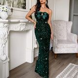 Dili Elegant Evening Dress With Chest Sexy Dress Dress Women's 2025 Autumn And Winter