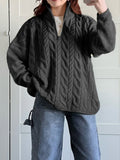 Dili Leisure Vacation Wool Woven Solid Color Long-Sleeved Sweater Women's Clothing 2025 Autumn And Winter