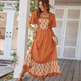 Dili 2025 Spring/Frives Cotton-Print Dresses French-Style Printed Dress Women's Dress