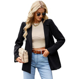 Short-Sleeved Casual Small Suit 2025 Winter Coat Professional Dress Dress Women's Suit Splicing Design