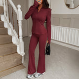 Dili Y2K Sports Zipper T-Shirt Yoga Pants Set Women's Clothing 2025 Autumn And Winter