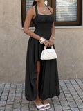 Dili Elegant Wind Hanging Neck Tectoral Girded Long Dress Dress Dress Women's Dress 2026 Summer