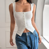 Dili Y2K Hottie Sling With Buttonless Sleeve Vest Women's Dress 2025 Summer