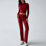 Dili 2025 Autumn And Winter Y2K Casual Sports Style Long-Sleeved Top With Trousers Suit Woman