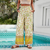 Dili Women's Clothing 2025 Spring And Summer Temperament Casual People Cotton Print To Hit The Legs Of Long Pants