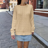 Dili Leisure Vacation Solid Color Long Sleeve Bottom Sweater Knitted Women's Clothing 2025 Autumn And Winter