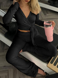 Dili Sports Style Long-Sleeved Top Yoga Pants Two Sets Of Women's Clothing 2025 Autumn And Winter