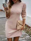 Dili Elegant Windy Solid-Sleeved Sweater Dress Dress Women's Dress 2025 Autumn And Winter