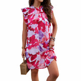 Dili Dress 2025 Spring And Summer Temperament Elegant Print Sleeveless Dress
