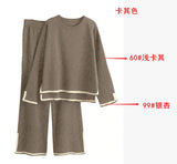 Dili Casual Simple Style Straight Through Pants Solid Long-Sleeved Women's Suit Women's Clothing 2025 Spring And Summer