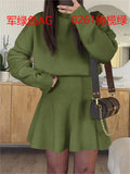 Dili Casual Holiday Sweater Long-Sleeved Short Dress Dress Women's Dress 2025 Autumn And Winter