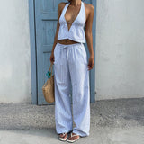 Dili Vacation Vacation Vest Leisure Long Pants Set Women's 2026 Summer