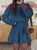 Dili Casual Holiday Sweater Long-Sleeved Short Dress Dress Women's Dress 2025 Autumn And Winter