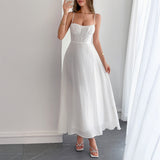 Dili Leisure Vacation Small Slings With Long Dress Dress Women's Dress 2025 Spring And Summer