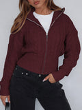 Dili Senior Simple Fashion Long-Sleeved Pure Color Wool Weaving Women's Clothing 2025 Autumn And Winter